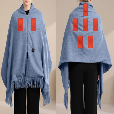 Heated Shawl Wraps for Women Portable Heated Blanket Wearable USB Heating Blanket Scarf for Winter Home Office Travel