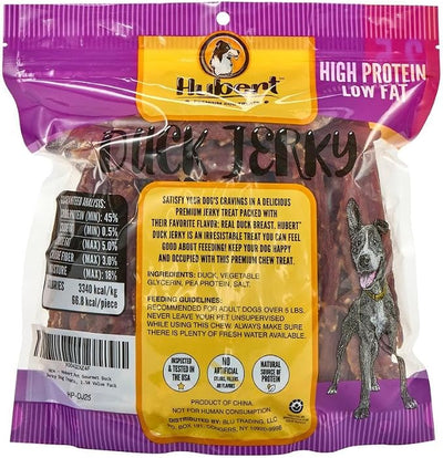 Hubert Pet Duck Jerky Dog Treats, Grain Free, High Protein, Low Fat, 2.5 lb