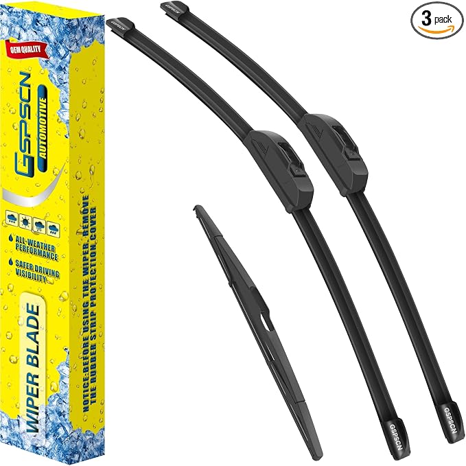 GSPSCN 3 Wipers For Ford Edge 2014-2007 /Lincoln MKX 2015-2007，Original Equipment Windshield Wiper Blades Set 26"+20"+14" (Set of 3)