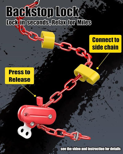 Snow-Chains Easy Install Tire-Chains, One-Pull Fit Design Tire Snow Chains for Passenger Cars, Sedan, SUVs, Emergency Winter Tire Traction Car Tires 215 225 235 245 255 275 - Set of 2 (KN130)