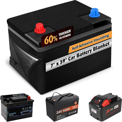 Car Battery Insulation Blanket | Self-adhesive car battery thermal wrap & insulation kit, extreme-temp-resistant, fits universal vehicle batteries