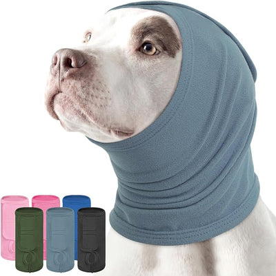 KOESON Adjustable Ear Wrap for Large Dogs, Soft No Shake Dog Ear Wraps Hematoma, Breathable Dog Ear Cover for Noise Protecion, Neck Wounds, Pet Calming Hoodie for Thunder, Firework, Separation