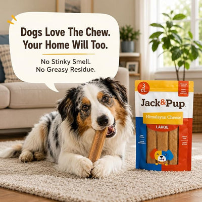 Jack&Pup Yak Cheese Himalayan Dog Chews | Dog Yak Chews for Large Dogs Aggressive Chewers | Hard Yak Cheese Stick (Extra Large, 3 Pack)