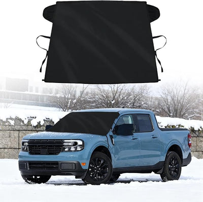 Windshield Snow Cover for Ford Maverick Accessories 2022-2024 2025 2026 Car Snow Cover, Windshield Cover for Ice and Snow, Winter Frost Protector with Rearview Mirrow Covers for Truck