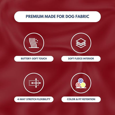 Spark Paws Dog Hoodie – Premium Dog Sweater for Small, Medium, and Large Dogs | Warm Outfits for French Bulldogs, Pitbull, Puppy, Winter Jacket Alternative - Burgundy - 5XL