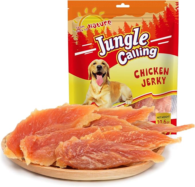 Dog Treats Chicken Jerky Training Treats, Slow Roasted Snacks for Medium and Large Dogs Chewy Treats 10.6 Ounce (Chicken Jerky)