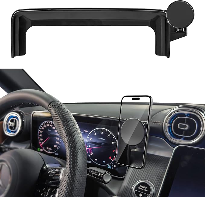 Car Phone Holder for Mercedes-Benz 2023–2026 GLC & 2022–2026 C-Class, 12.3-Inch Driver-Side Screen – Precision Fit, Strong Magnet, OEM-Style, No View Obstruction Phone Mount Compatible with MagSafe