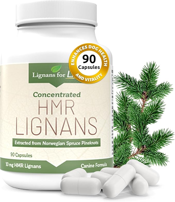 HMR LIGNANS 10mg Capsules - Perfect for Small Dog Breeds - Vitamin for Healthy Pet | Multivitamin | Wellness Supplement | Nutritional
