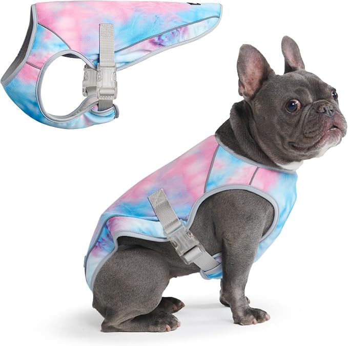 Spark Paws Dog Cooling Vest - SPF 50 UV Sun Protection - Summer Heat Relief Gear for Dogs, Lightweight, Evaporative Cooling - Dog Anxiety Relief Vest During Hot Days - Snowcone, XL