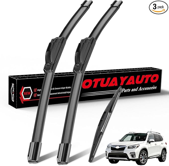 OTUAYAUTO Windshield Wiper Blades Replacement for Subaru Forester 2012-2018 | Outback 2015-2019 All-Weather Performance No Trace Front and Rear Wipers U/JHook 26"+17"+14" (Pack of 3)
