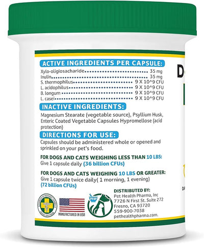 NEPHROMAX™ Synbiotic Capsules for Kidney Support for Dogs & Cats - 36 Billion CFU-Advanced Next-Generation Enteric detoxifying Blend of Pre & Probiotics Kidney Support U.S.A (120 Small Capsules)