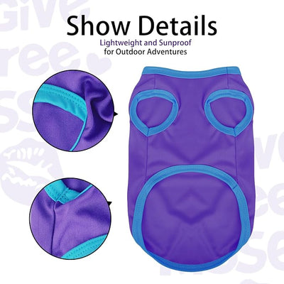 Color-Blocked Dog Tank Top with Playful Heat Transfer Designs – Lightweight Polyester Shirt for Small,MediumDogs, Perfect for Casual Outings.I Give Free Kisses Deep Purple S