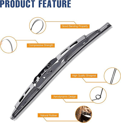 11" Rear Wiper Blade Replacement for GMC Acadia 2018-2013 JEEP Liberty 2012-2008 Grand Cherokee 2004-2000 Cadillac CTS 2014-2010 SRX 2016-2010 XT5 2021-2017 Rear Windshield Wiper Blade(11-1)