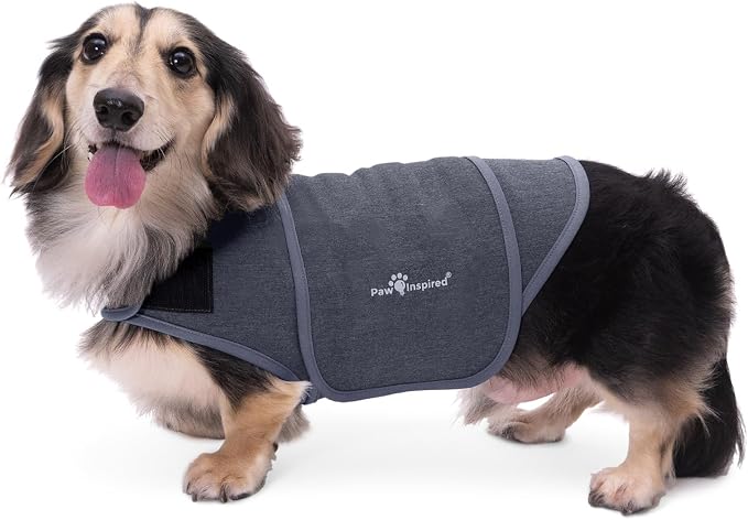 Paw Inspired Dog Anxiety Vest, Calming Thunder Jacket for Dogs, Soothing Compression Vest for Thunderstorms, Fireworks, Travel, Separation Anxiety (Small)