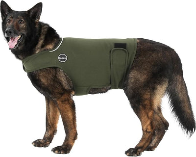 Dog Anxiety Jacket, Skin-Friendly Dog Calming Shirt - Dog Coat for Thunder, Fireworks, Vet Visits and Separation - Keep Pet Calm Without Medicine & Training, Army Green, Medium
