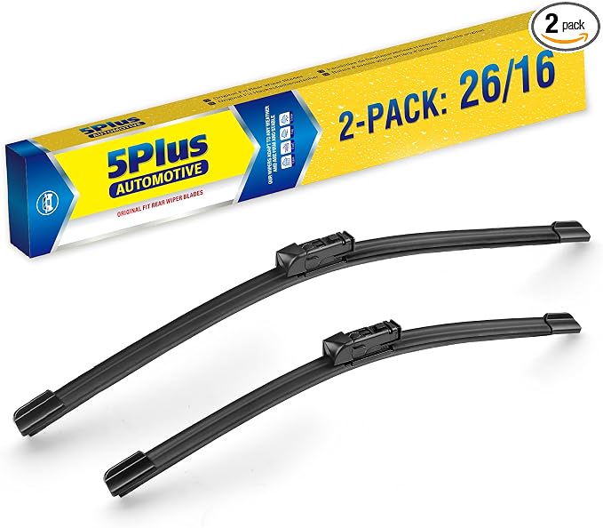 5 PLUS Custom-Fit Wipers fits Toyota CHR 2018-2022 Wiper Blades | 26" and 16" Wiper Blade Set,All-Seasons,Streak-Free Wiping,Quiet Clear Visibility,OEM Quality,Original Equipment Replacement