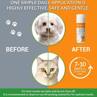 I-LID ’N LASH Vet Pump Pet Tear Stain Preventer for Dogs (50 ml) | Prevents Eye Tear Stains | Odor Eye Cleaner | Cats & Dogs Tear Stain Solution with Hyaluronic Acid | Non Antibiotic Eye Wash Solution