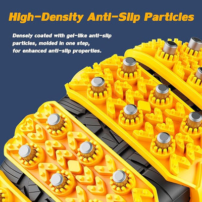 Snow Chains 6 PCS Car Anti-Skid Snow Tire Chains Automotive Tire Traction Chain for Tire Width 165-265mm Car Truck Pickup in Snow Ice Sand and Mud (Yellow, 6 Pack)