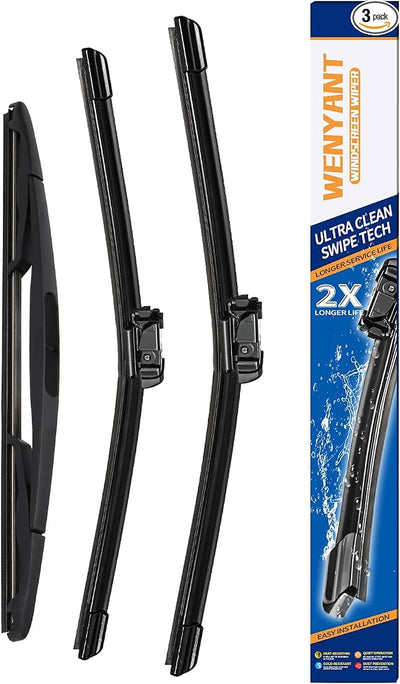 24"/21"/11" Windshield Wipers Compatible with GMC Acadia 2007-2011 Saturn Outlook 2007-2010 Front and Rear Wiper Blades for My Car Original Equipment Automotive Replacement (Set of 3)