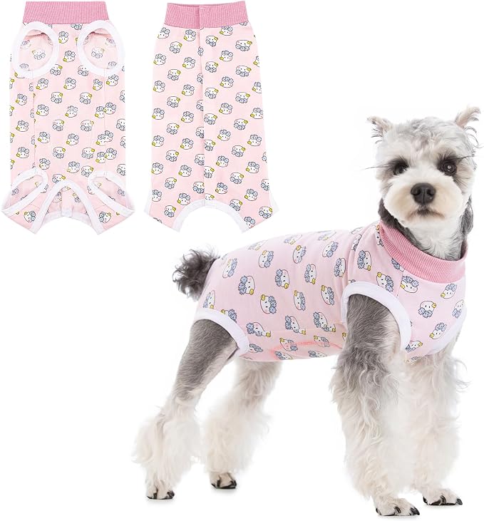 Coppthinktu Recovery Suit for Dogs After Surgery, Dog Onesie Surgery Recovery Suit for Female Spay, Soft Male Surgical Pajamas Bodysuits for Small Medium Puppy to Anti Licking Dog Cone Alternative