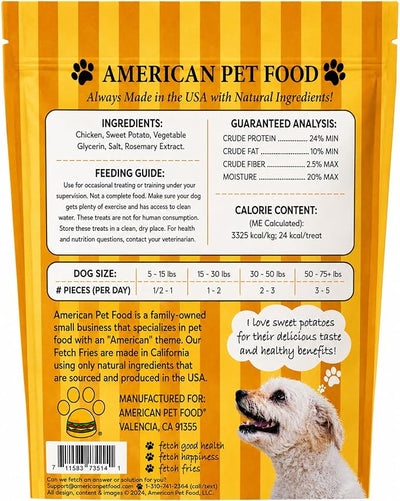Chicken and Sweet Potato Dog Treats, Soft Chicken Jerky for Small and Large Breeds, Naturally Healthy, Made in The USA (16 oz)