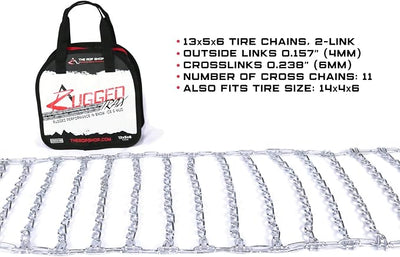 The ROP Shop Pair of 2 Link Tire Chains 14x4x6 for Toro Snow Blower, Thrower & Lawnmowers