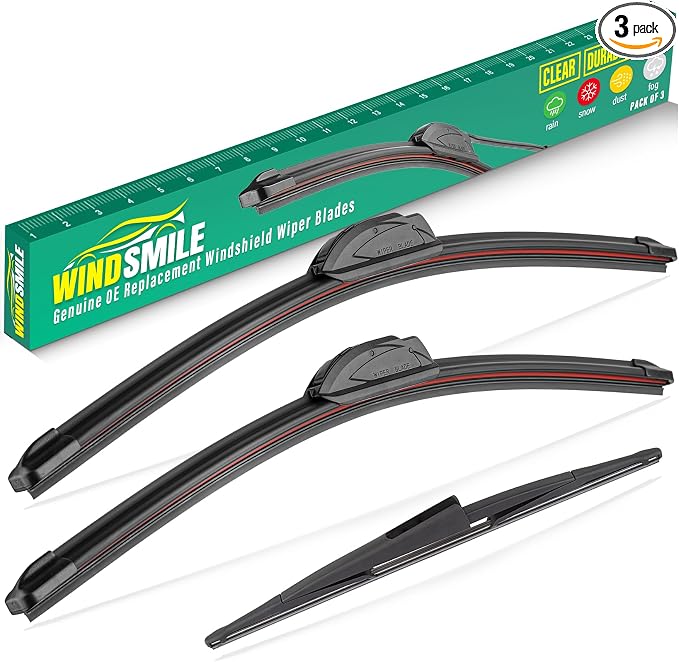 22" 22" 16" Windshield Wiper Blades Replacement for Ford Expedition 2009 2010 2011 2012 2013 2014 2015 2016 Premium All Weather Front Rear Wipers Set - OEM Quality (Pack of 3)