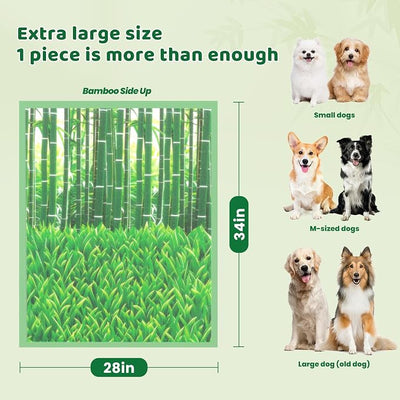 Puppy Pads XL 240 Count - 28"x34" Extra Large Pee Pads for Dogs Bamboo Patterns Dog Pads