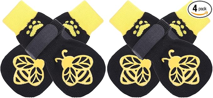 Anti Slip Dog Socks to Prevent Licking Paws, Dog Shoes for Hot Pavement, Dog Booties for Small Medium Large Senior Dogs, Traction Control Boots & Paw Protectors for Hardwood Floors