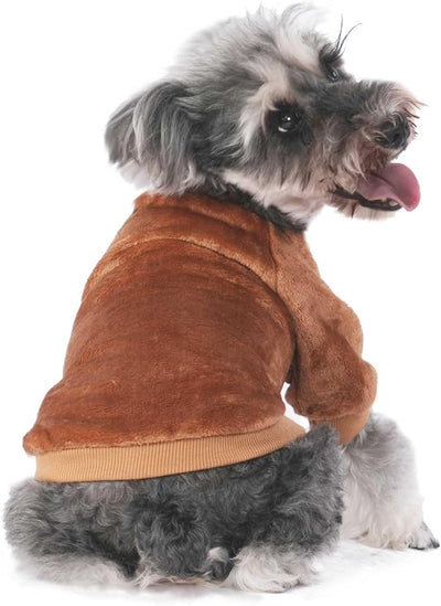 FabriCastle Dog Sweaters, 3-Pack Dog Clothes for Small Dogs Male & Cats, Ultra Soft and Warm Pet Coats XXS - XXL, Winter Pet Jackets, Doggy Apparel Costumes, Puppy Outfits (Camel,Khaki,Olive, X-Large)