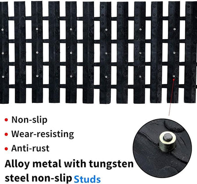 Emergency Devices Tire Traction Mats, Portable for Snow, Ice, Mud, and Sand Used to Car, Truck, Van or Fleet Vehicle (2PCS* 27.6in)
