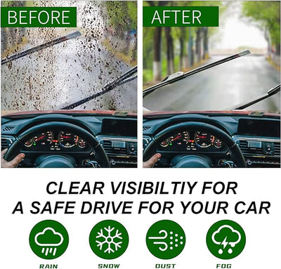 3 windshield wiper blades Replacement for 2005-2006 Mini Cooper R50 R53 | 2007-2012 R56,2014-2022 F55 F56,Original Equipment,Premium All-Seasons,Front & Rear,19"+18"+10"(Set of 3) J HOOK