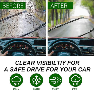 3 wiper blades Replacement for 2007-2011 Honda CRV CR-V windshield wipers | 2018-2022 Leaf,2007-2018 RDX,Replacement Original Equipment,Premium All-Seasons,Front & Rear,26"+16"+14"(Set of 3) J HOOK