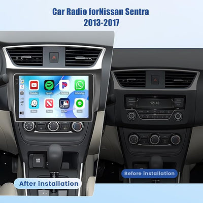 Inefala [4+128GB] Android 15 Car Radio for Nissan Sentra 2013-2017 with Wireless Carplay/Android Auto, 10.1 Inch HD Touchscreen Car Stereo with GPS Bluetooth 5G WiFi FM/RDS EQ SWC Backup Camera MIC
