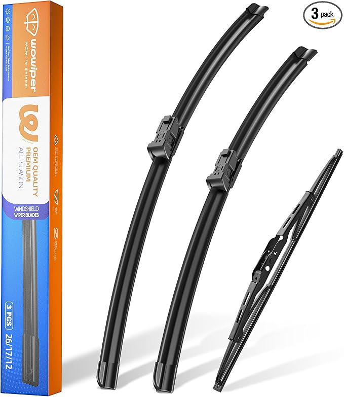 24"+17" Windshield Wiper Blades with 13" Rear Wiper Replacement for GMC Terrain/Chevy Equinox 2010 2011 2012 2013 2014 2015 2016 2017-OEM Quality All-Weather Top Lock Wipers(Set of 3)