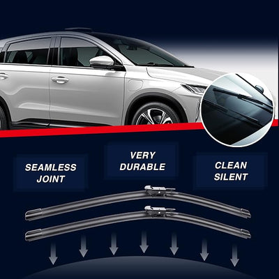 26"+26" Windshield Wiper Blades Fit for Ford Fusion 2020 2019 2018 2017 2016 2015 2014 2013 Audi Q7 03/06-08/15 Original Equipment Replacment Wiper Blades Set(Pack of 2) Pinch Tab