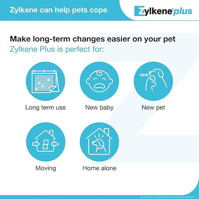Vetoquinol Zylkene Plus Long-Term Calming Supplement with Alpha-Casozepine and White Fish Muscle Hydrolysate for Large Dogs 33-132lbs, Daily Behavioral Support for Dogs, 450 mg