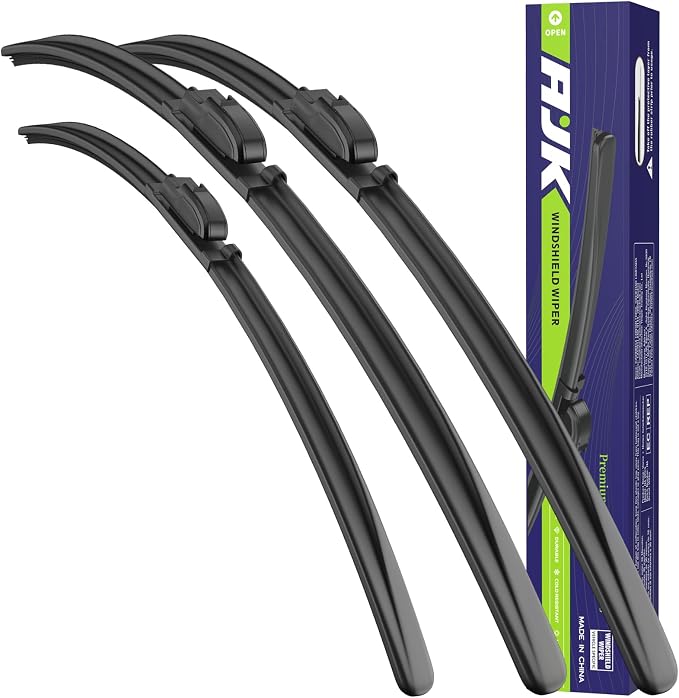 AJK Wiper Blades for Honda Accord Crosstour 2010-2015 | Front & Rear, 3-Piece, OEM, Conventional