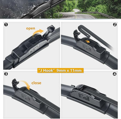 Windshield Wiper Blades 26" + 19" Wiper Windshield Wiper Blades Model. 19M28-1 (set of 2) - Series: Y19D7E1A