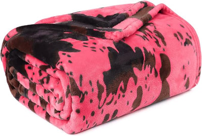 Pink Throw Blankets for Kids Girls, Small Soft Warm Fleece Throw Blanket for Bed Couch, Pink Gifts for Girls Kids 40"x50"