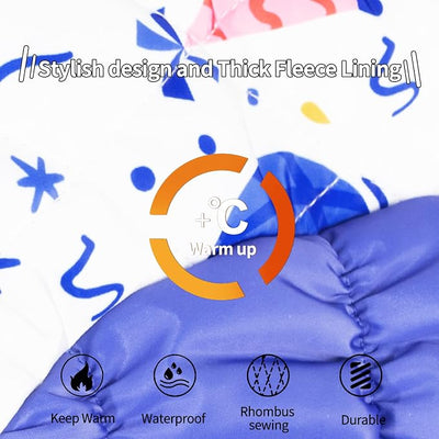 CuteBone Waterproof Thick Dog Winter Coat Doggie Jacket Warm Pet Clothes Comfortable Puffer Dog Vest for Small Medium Large Dogs with Harness Hole YRFN09M