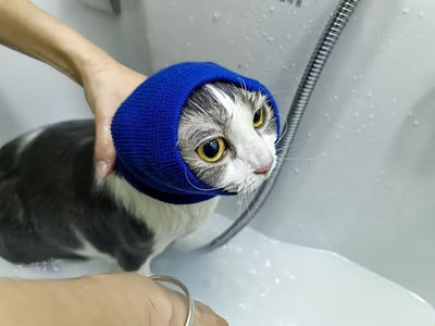 Cat Ear Wrap Noise Protection - Anxiety & Stress Relief Grooming Headband - Ear Wrap for Pets Purple S