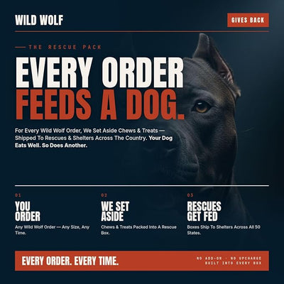 Wild Wolf 9-12" Peanut Butter Beef Collagen Cheek Rolls for Dogs (4 Pack) - 100% Natural Big Dog Chew - No Rawhide - Free-Range Grass-Fed, Packed with Protein - for Aggressive Chewers