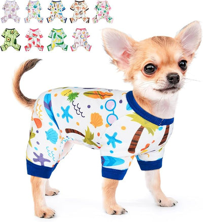 Dog Pajamas Pjs Soft Stretchy Dog Clothes for Small Dogs Girl Boy Medium Size Dogs Spring Summer Puppy Clothes Doggie Onesies Cat Pet Jammies Outfit