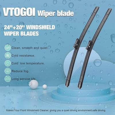 OEM Windshield Wiper Blades Replacement for Volvo XC90 2016 2017 2018 2019 2020 2021 2022 2023, All Weather Original Factory Quality Front & Rear Wipers Set 24"+20"+14" (Pack of 3)