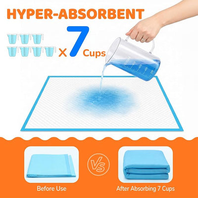 100 Count Puppy Pads Extra Large 28"x34", Super Absorbent Pee Pads for Dogs, Leak-Proof & Quick-Dry, Disposable Wee Wee Pads for Dogs