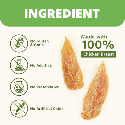 MON2SUN Dog Treats Chicken Jerky, Single-Ingredient, Rawhide-Free, High Protein, Low Fat, Training Treats for Small to Large Dogs, 14.1 oz