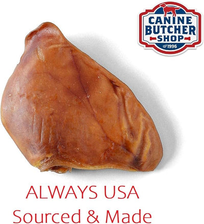 Pig Ears for Dogs, Always USA Made (30-Pack), All Natural, Sourced in USA Pig Ears, Digestible Pork Dog Chew Treat