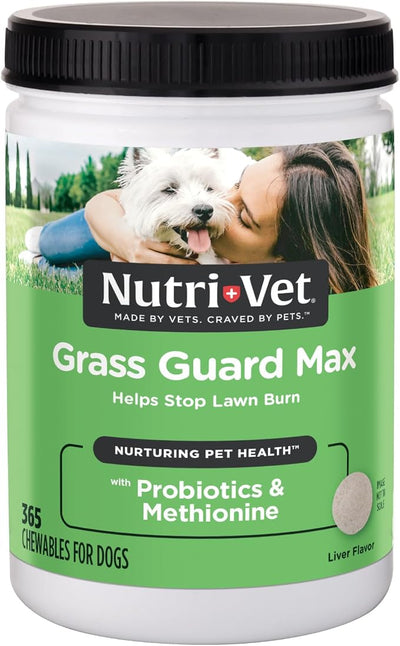 Nutri-Vet Grass Guard Chewables for Dogs, Prevents Lawn Burn from Dog Urine, Protects Grass, and Supports Digestive Health, 365 Count