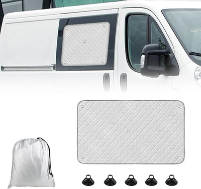 Sliding Door Window Sun Shade Cover Compatible with Ram ProMaster 2014-2026, Aluminum Film Sliding Door Window Sunshade Cover, UV Protection & Privacy Window Shield for ProMaster Van Accessories